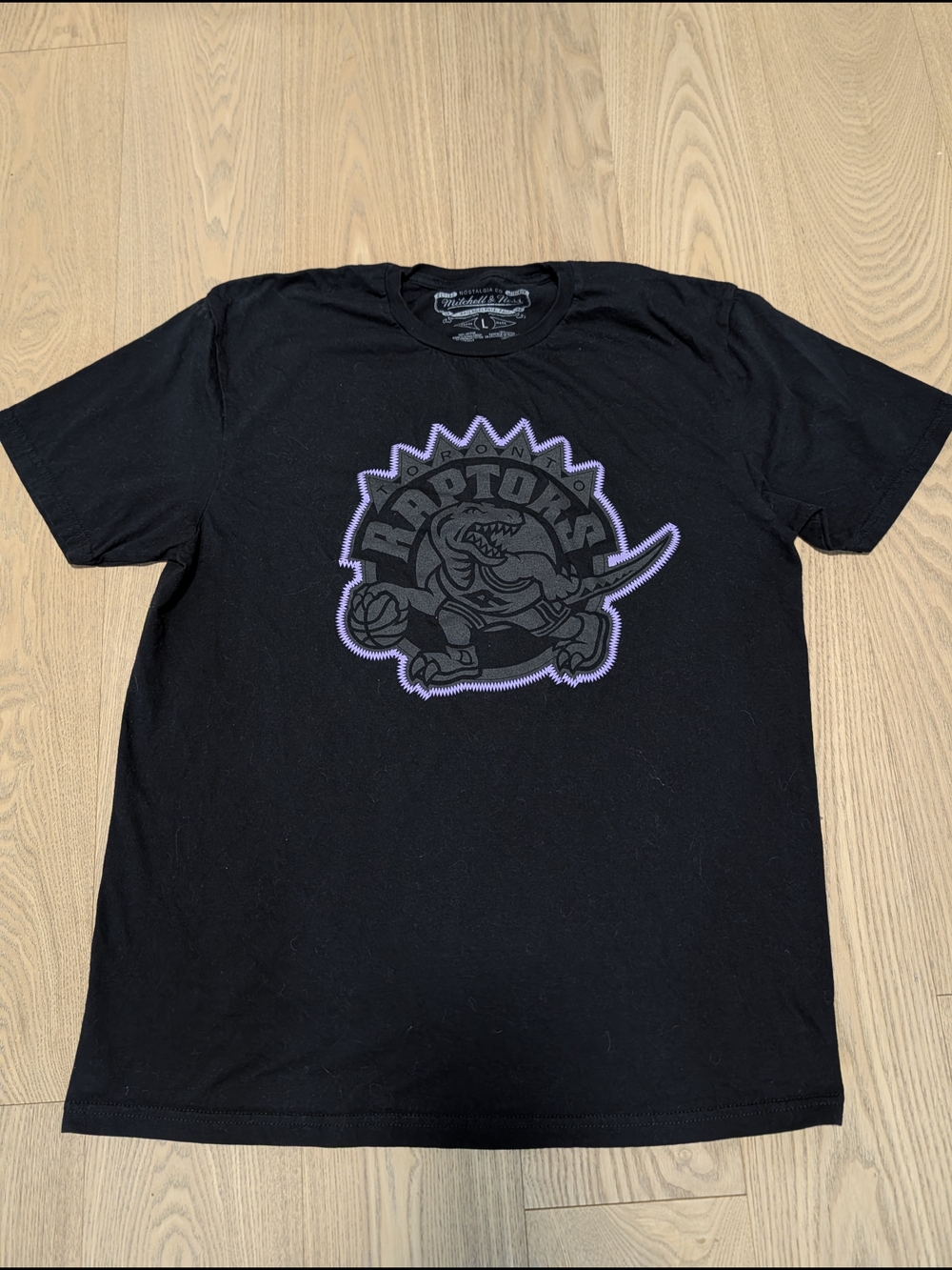 Mitchell & Ness Toronto Raptors "Purple Outline Dino" T-Shirt